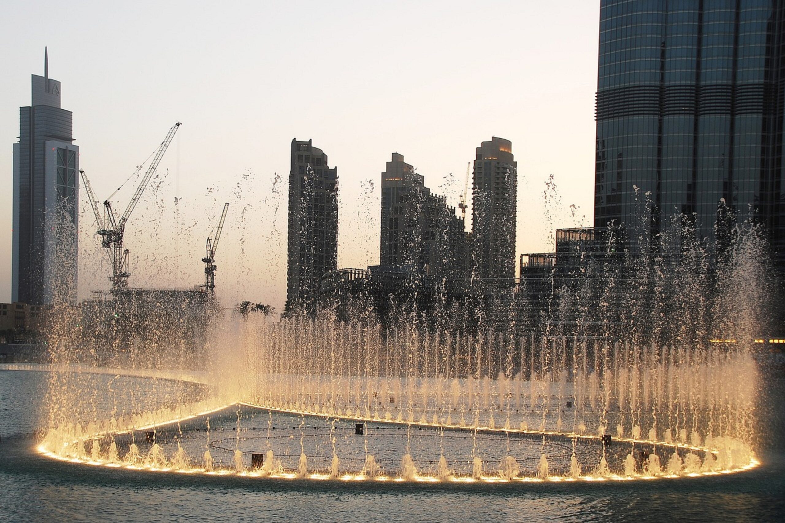 Dubai Fountain: Water show with music and lights, a top thing to do in Dubai near the Burj Khalifa